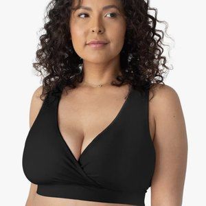 Kindred Bravely Organic Cotton Nursing & Sleep Bra | Black - X-Large